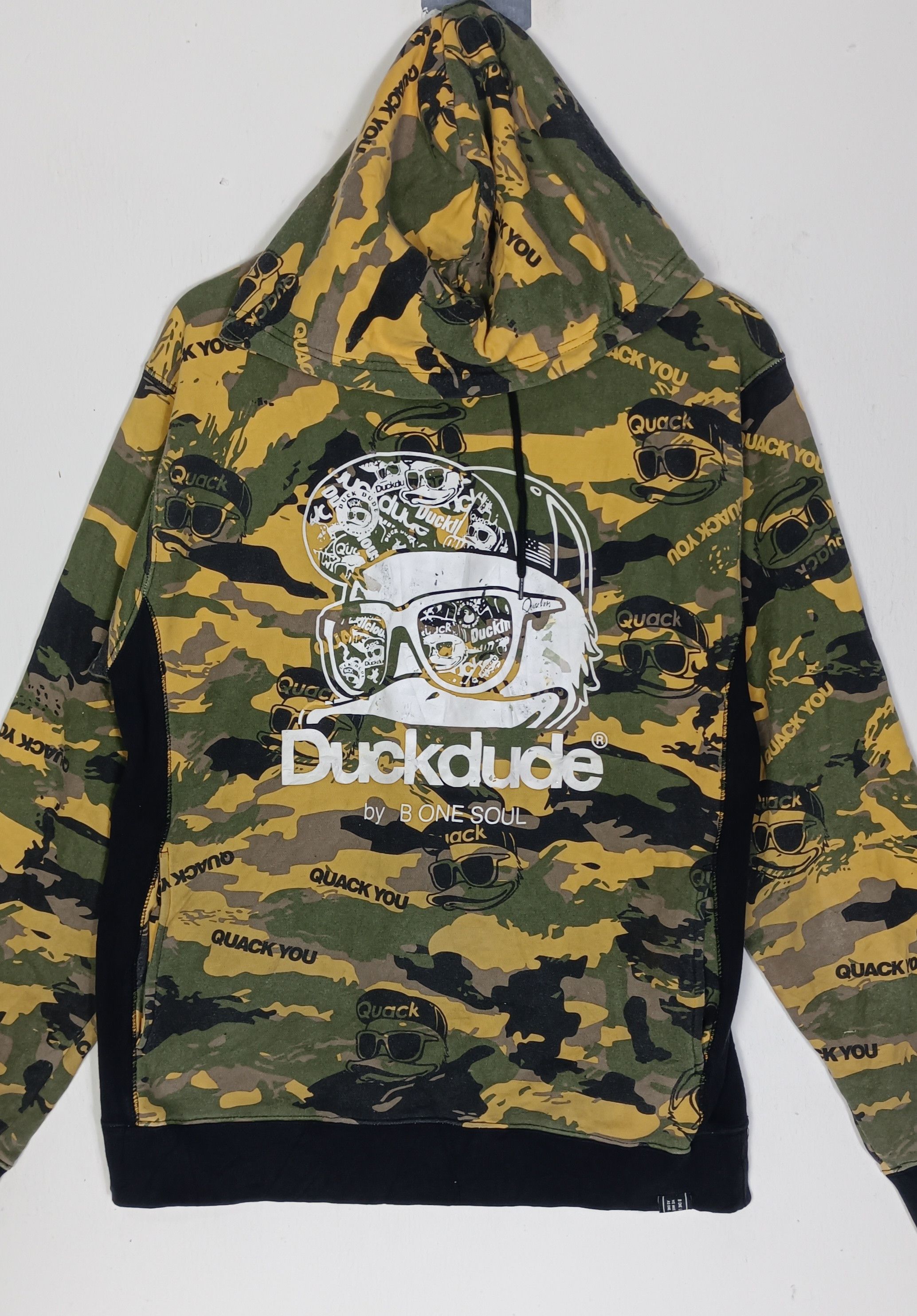 Japanese Brand Duck Dude B One Soul Camo Hoodie Size US L / EU 52-54 / 3 - 4 Thumbnail
