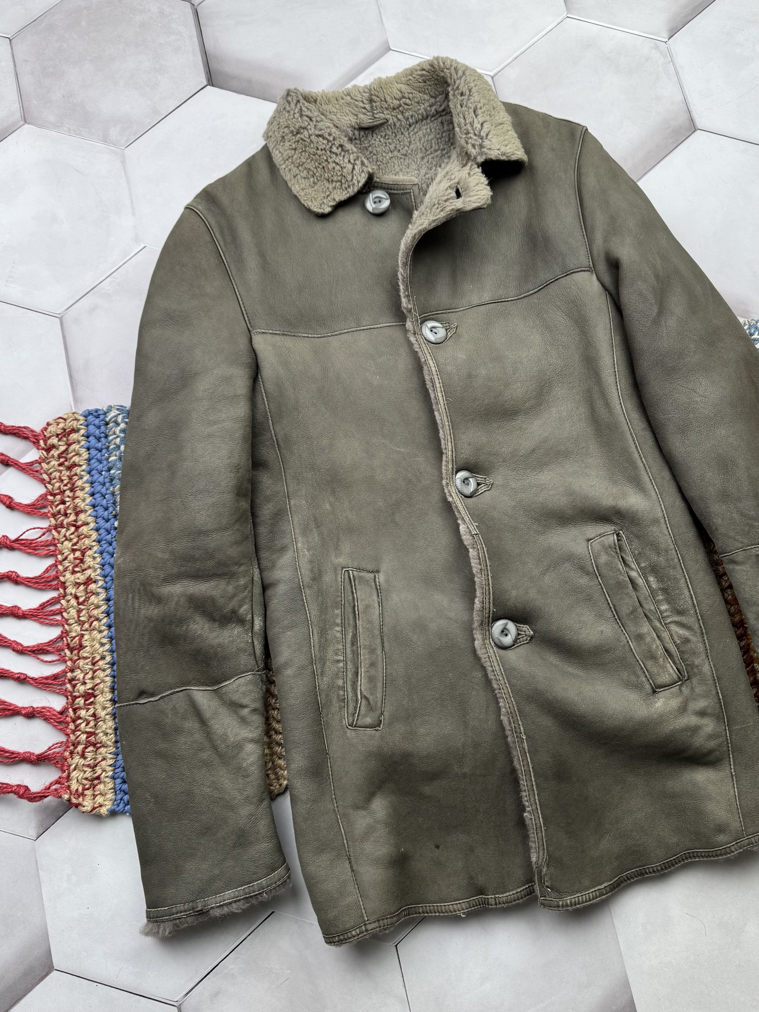 Japanese Brand Vintage Real Sheepskin Coat (E4) Size US XS / EU 42 / 0 - 2 Thumbnail