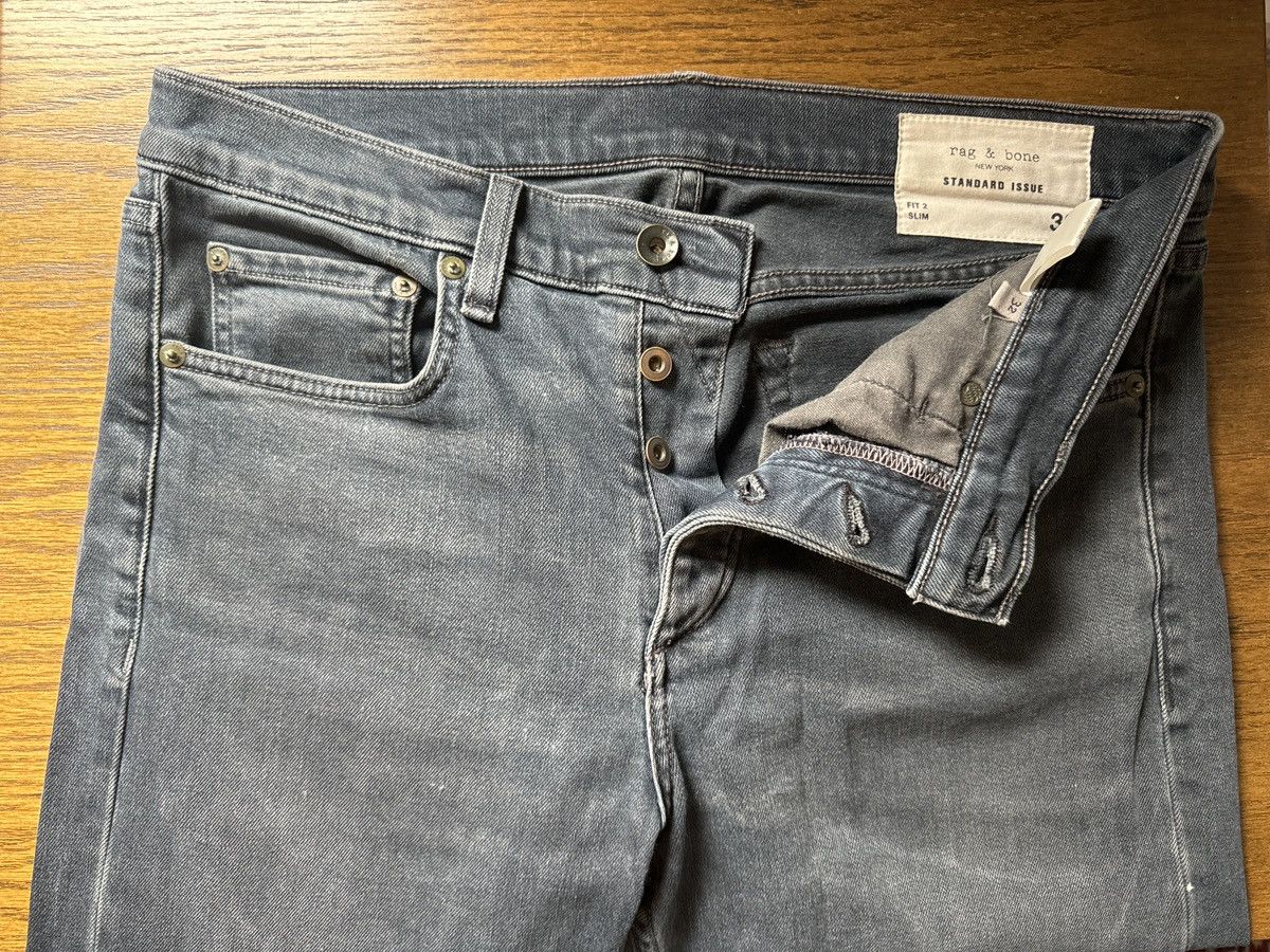 Rag & Bone Rag & Bone Standard Issue Washed Grey Blue Jeans Size US 32 / EU 48 - 6 Thumbnail