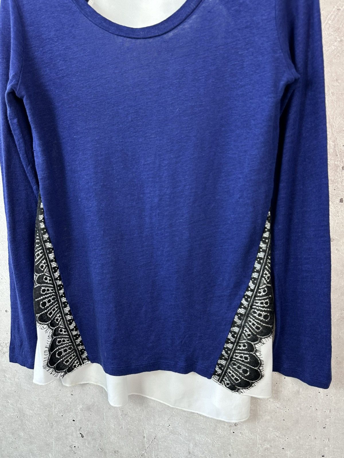 Sandro Sandro Linen Blue Long Sleeve Women’s Jumper Size S / US 4 / IT 40 - 4 Thumbnail