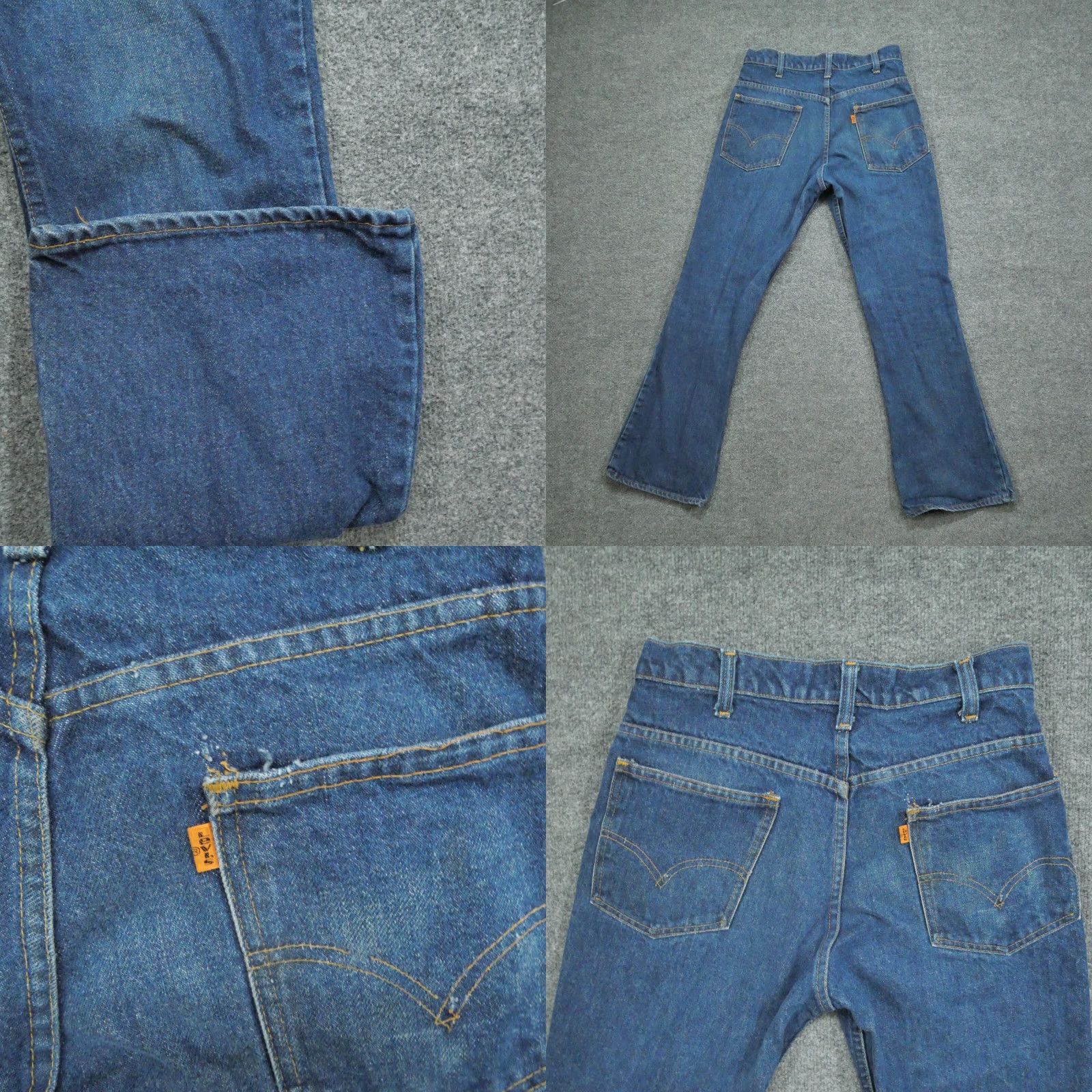 Levi's VINTAGE Levi's Jeans 32x32 Men Blue Denim Flared 70s Orange Tab 646 0217 Pockets Functional Size US 31 - 9 Thumbnail