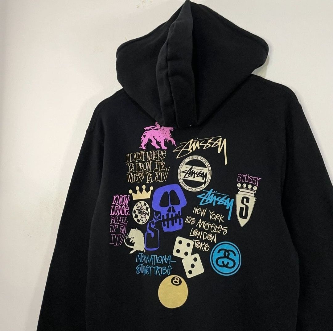 Stussy STUSSY ALL LOGO HOODIE Size US L / EU 52-54 / 3 - 8 Thumbnail