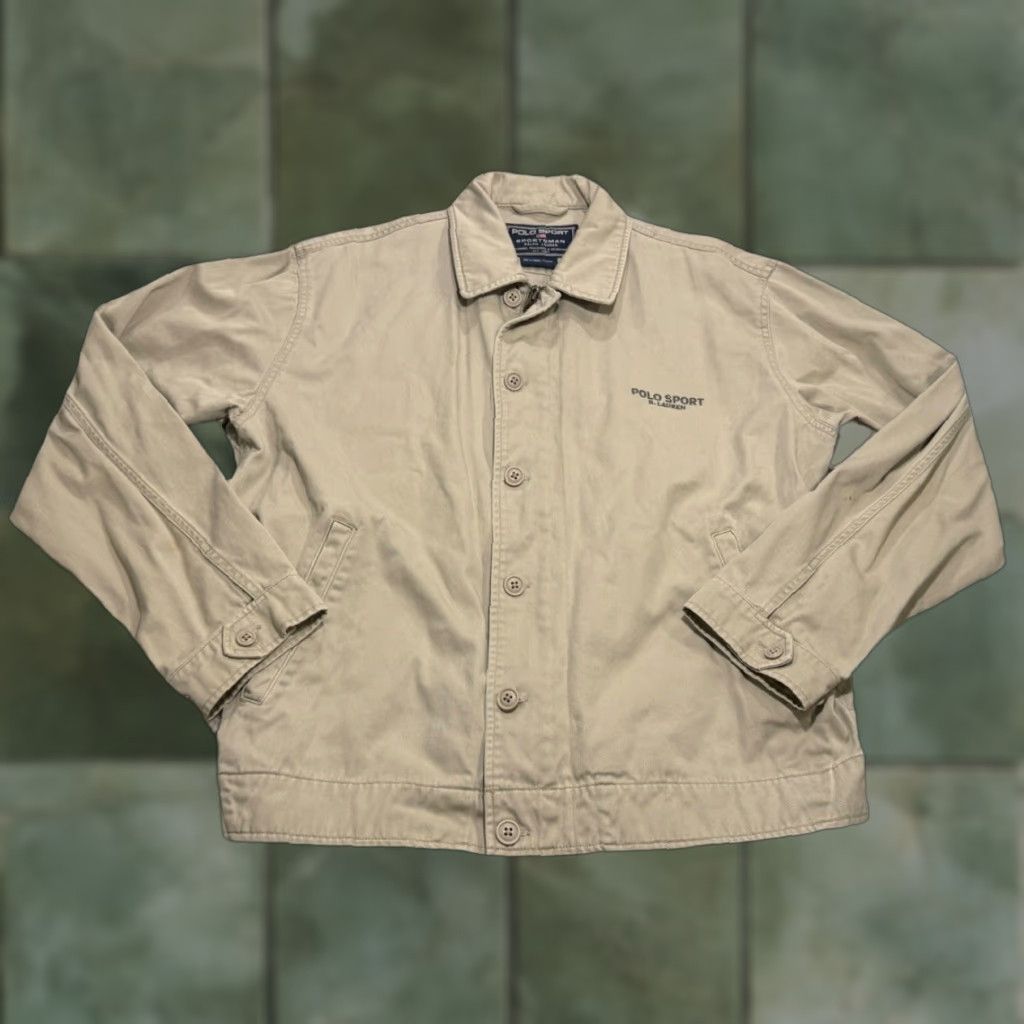 Ralph Lauren VINTAGE Ralph Lauren Sportsman Zip Jacket Polo Sport Men’s L Windbreaker Beige Khaki Cotton Zip Mens Sports USA Size US L / EU 52-54 / 3 - 1 Thumbnail