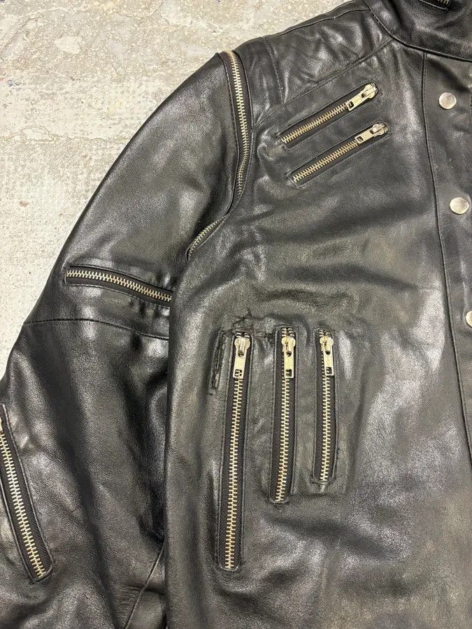 Vintage 2000s Archive Multi Zips with Detachable Arms Black Biker Jacket Size US M / EU 48-50 / 2 - 6 Thumbnail