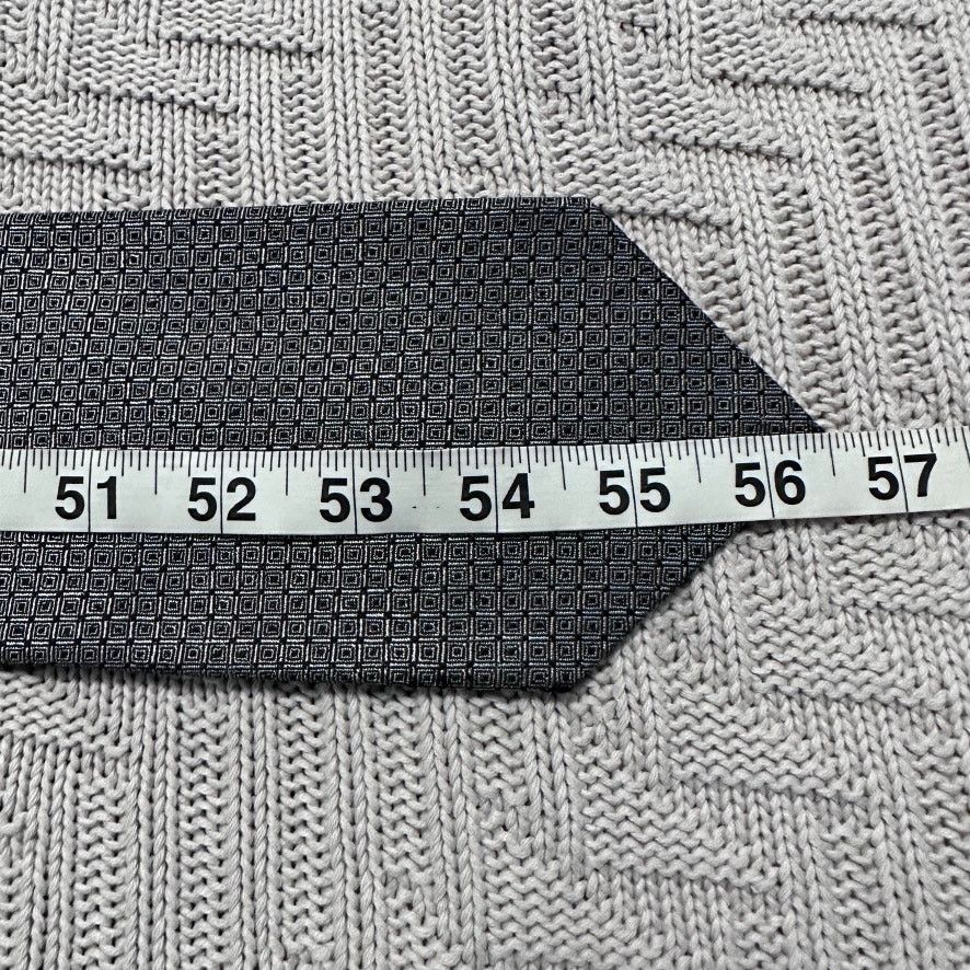 Polo Ralph Lauren Vintage Polo Ralph Lauren silver gray geometric silk tie Size ONE SIZE - 4 Thumbnail
