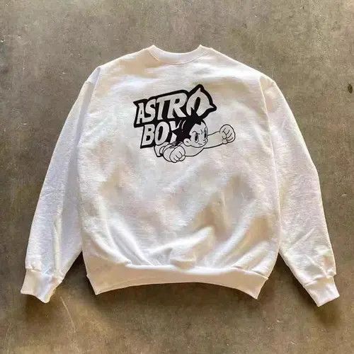Japanese Brand White casual retro cartoon Astro Boy print sweatshirt y2k Size US L / EU 52-54 / 3 - 4 Thumbnail