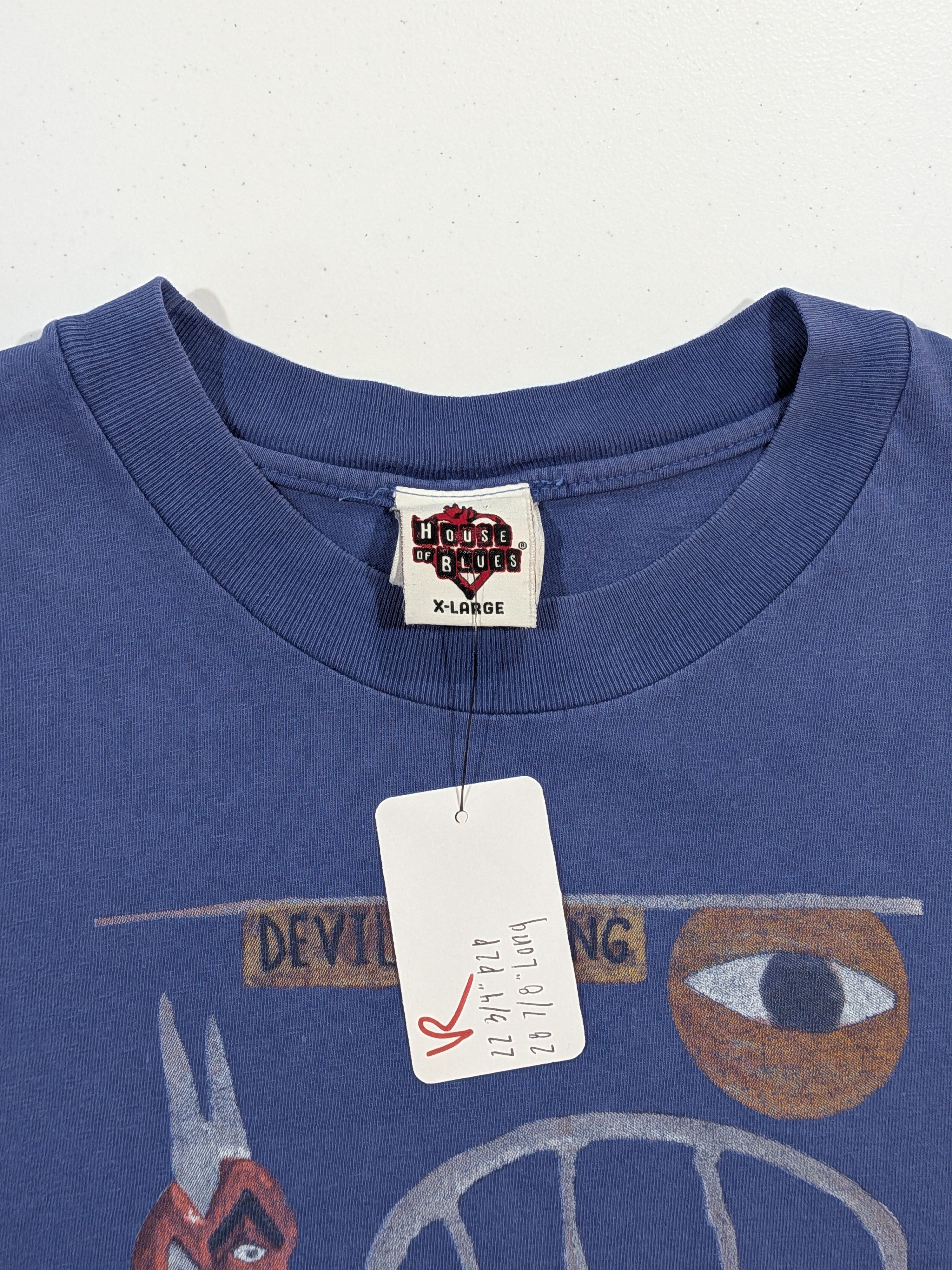Other Vintage 90s House of Blues Devil Fishing Tee Size US XL / EU 56 / 4 - 2 Thumbnail