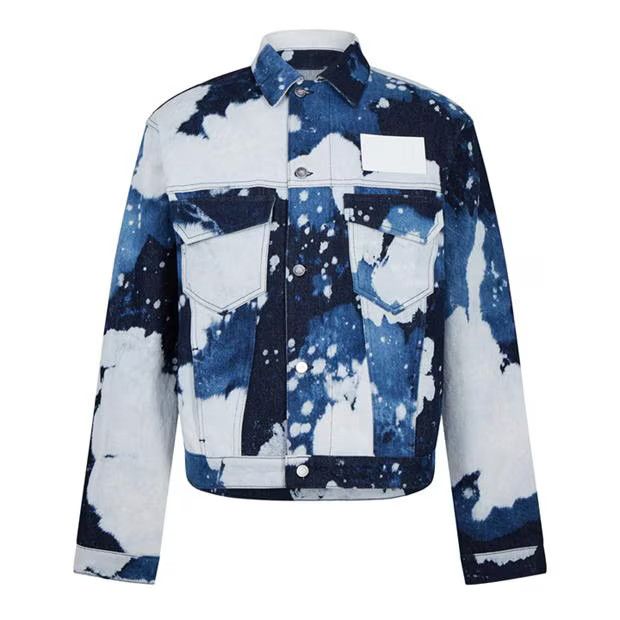 o1g2r1mq0524 Bleach Denim Jackets in Blue/White