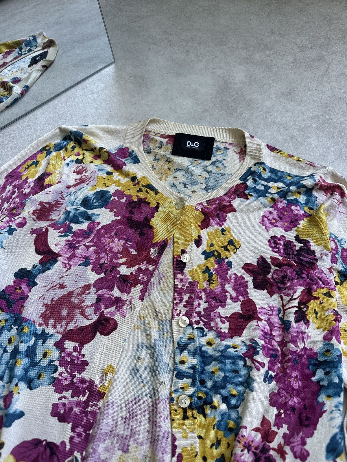 Dolce & Gabbana Archive Dolce Gabbana silk floral cardigan Size L / US 10 / IT 46 - 11 Thumbnail