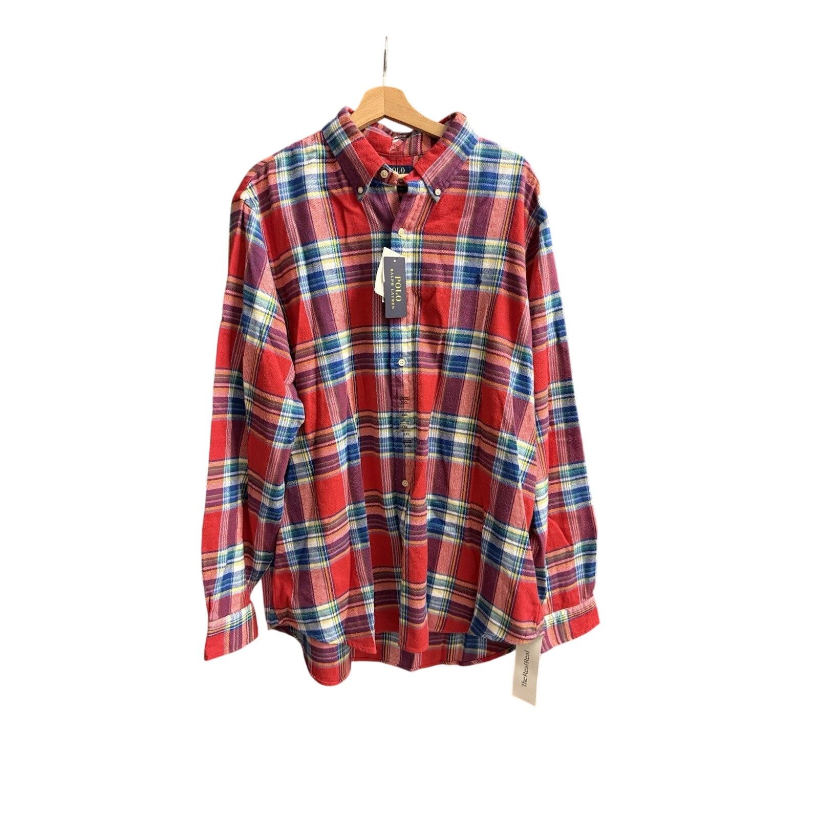 Polo Ralph Lauren Polo Ralph Lauren Long Sleeve Classic Flannel Shirt Red Blue Size US XL / EU 56 / 4 - 1 Thumbnail