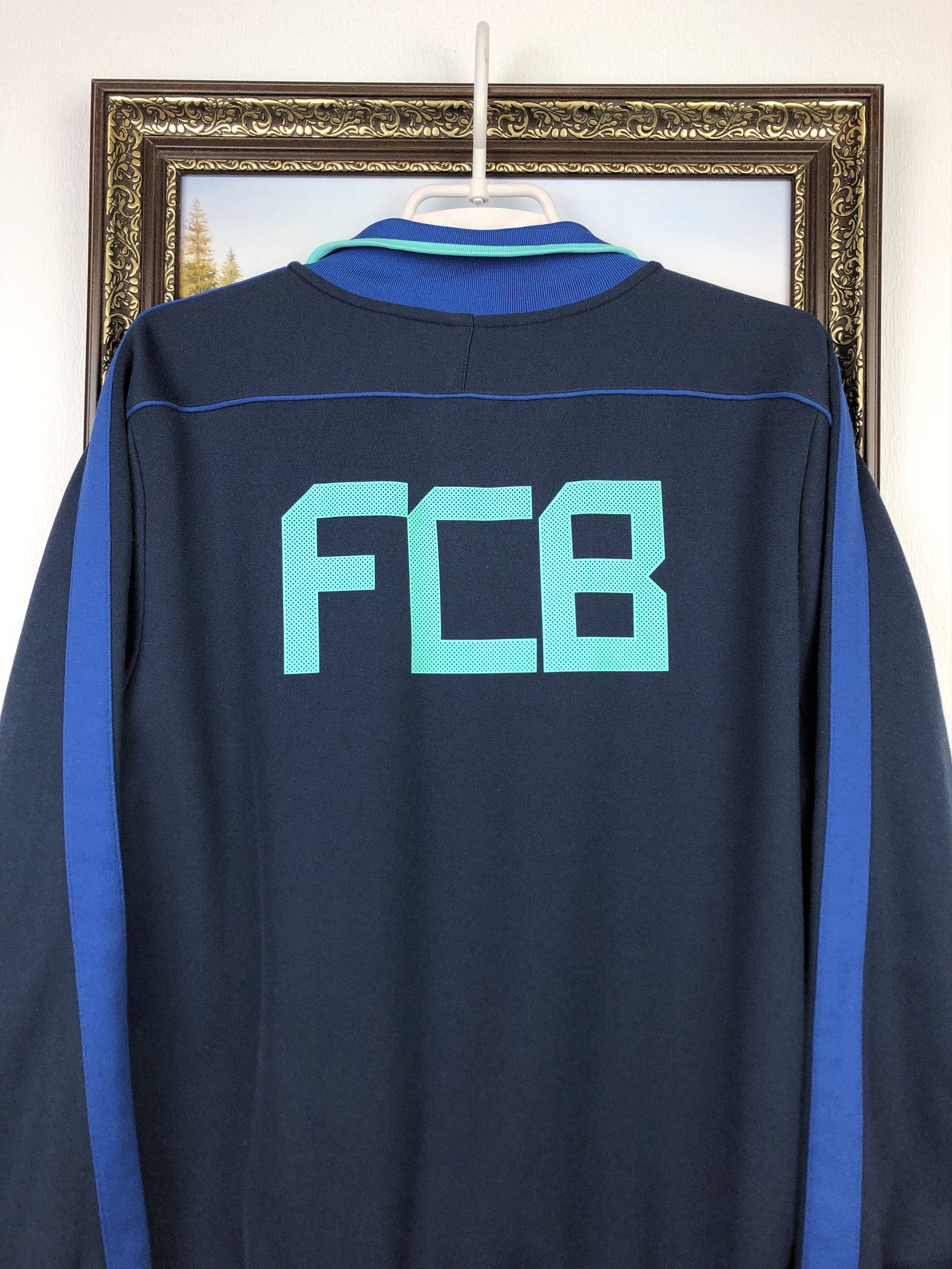 Nike Nike FC Barcelona Football Jacket Soccer Track Top Mens Zip Size US L / EU 52-54 / 3 - 10 Thumbnail