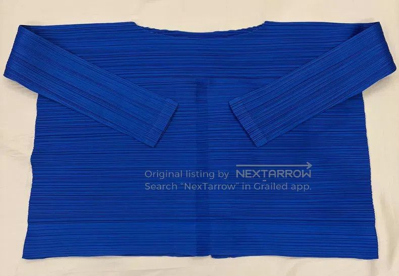 Issey Miyake Issey Miyake Electric Blue Long Sleeve Size L / US 10 / IT 46 - 1 Thumbnail