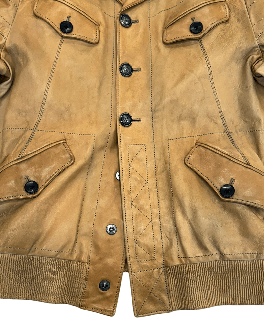 Gucci Gucci by Tom Ford Elbow Patch Detail Leather Blouson Size US M / EU 48-50 / 2 - 7 Thumbnail
