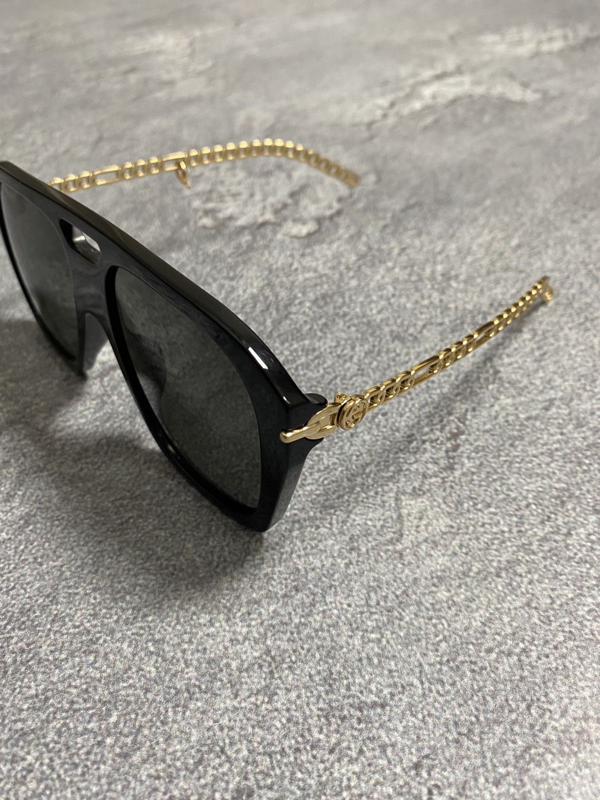 Gucci Gucci GG0723S 001 Sunglasses Square Gold Chain Temple Size ONE SIZE - 2 Thumbnail