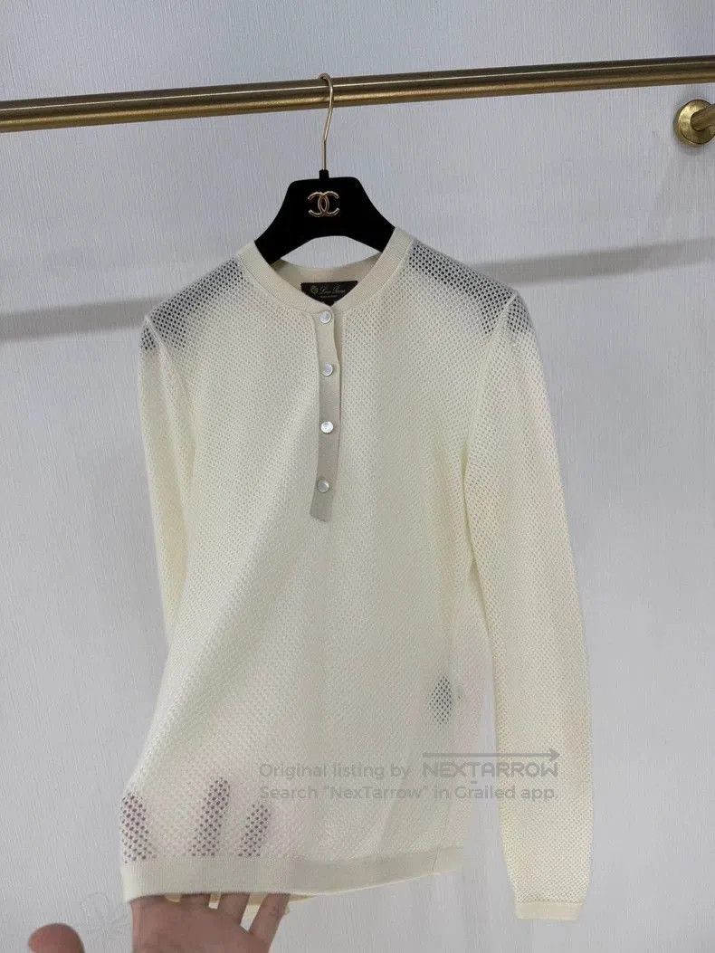 Loro Piana Loro Piana Cream Cashmere Knit Top. Size US S / EU 44-46 / 1 - 3 Thumbnail