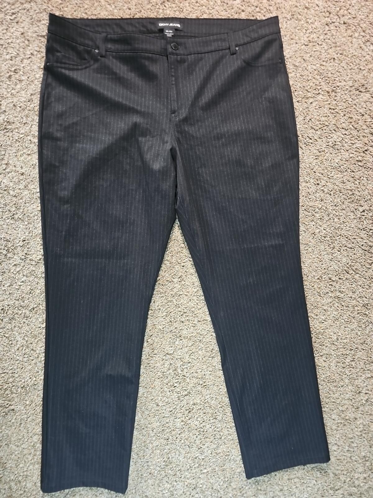 DKNY DKNY Jeans XXL Blue Striped Pants Size 42" / US 20 - 1 Thumbnail