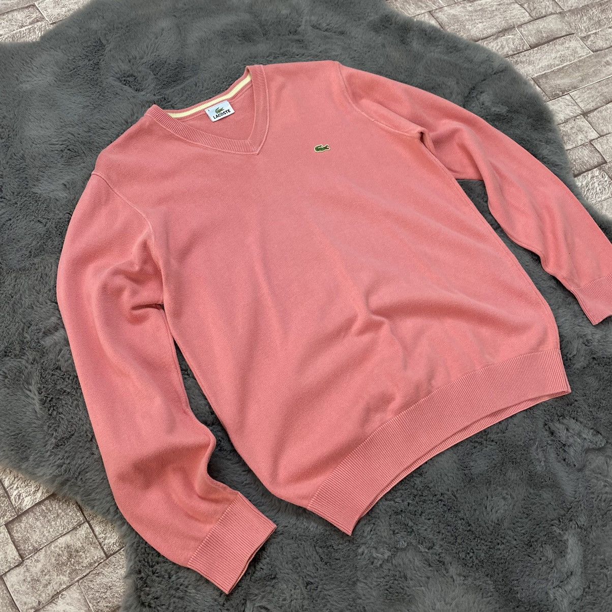 Lacoste × Vintage *90's Rare! Vintage Lacoste Cardigan Sweater Vneck Knit Size US M / EU 48-50 / 2 - 6 Thumbnail