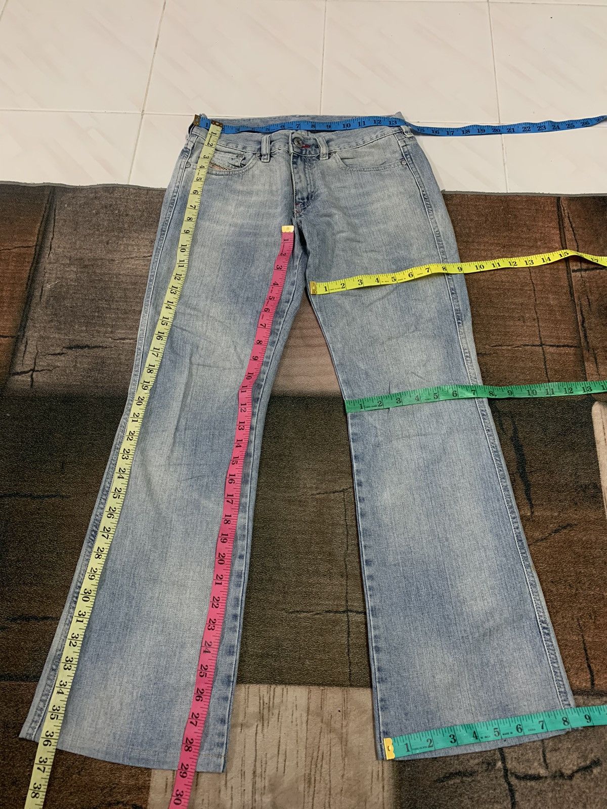 Diesel × If Six Was Nine × Le Grande Bleu (L.G.B.) VINTAGE FLARE DOPE FADED STYLE DIESEL DENIM Size US 28 / EU 44 - 11 Thumbnail
