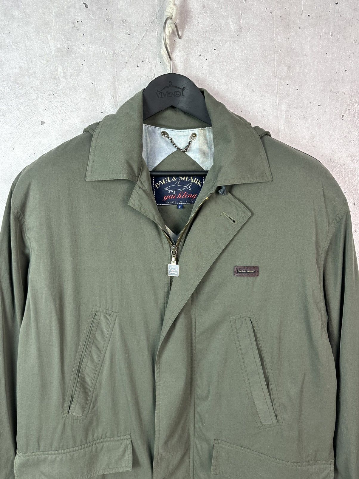 Paul & Shark Paul & Shark Made in Italy Khaki Multipocket Hooded Jacket Size US L / EU 52-54 / 3 - 2 Thumbnail