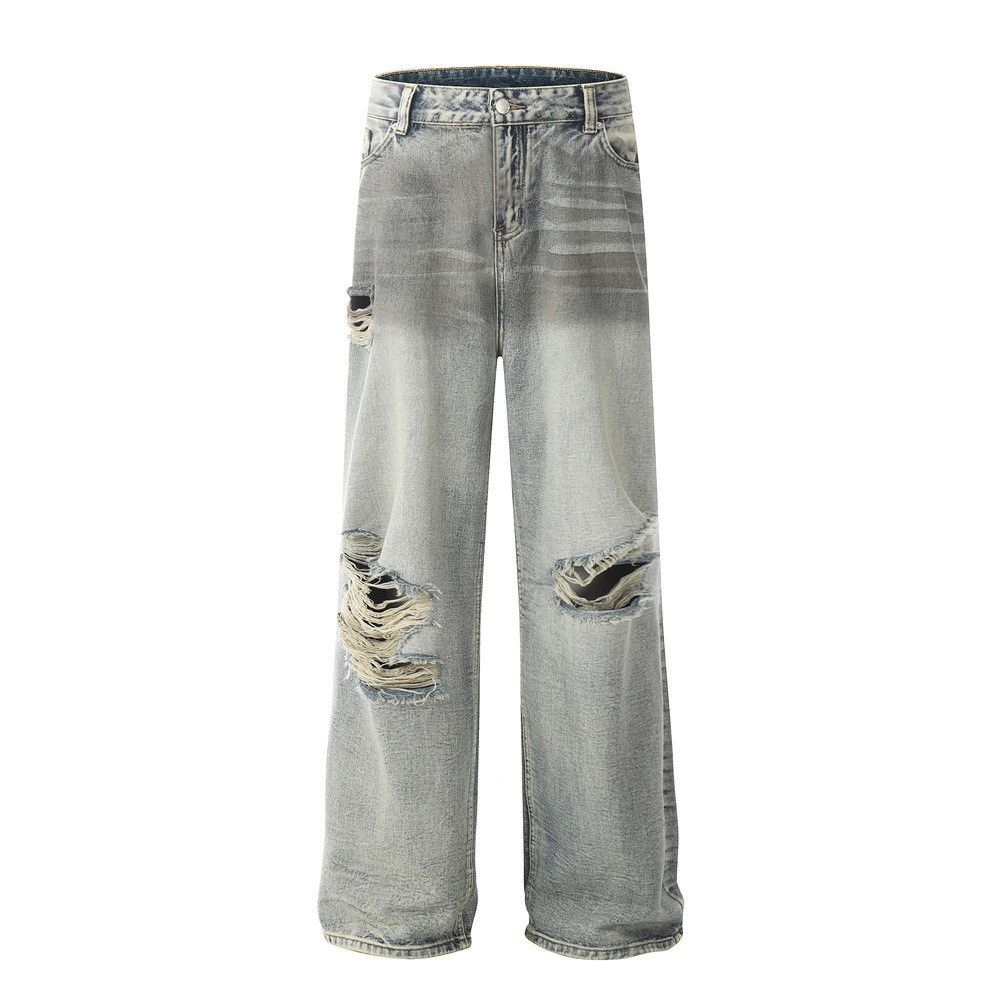 Japanese Brand Men's hip-hop punk gradient washed ripped jeans Size US 32 / EU 48 - 1 Thumbnail