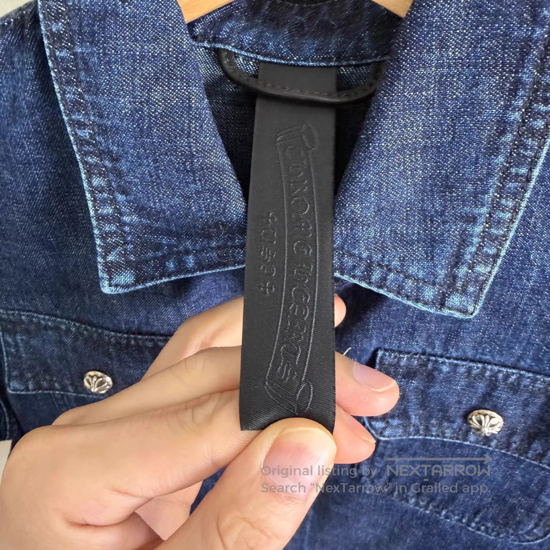 Chrome Hearts Blue Denim Long Sleeve Button. Size US XXS / EU 40 - 4 Thumbnail
