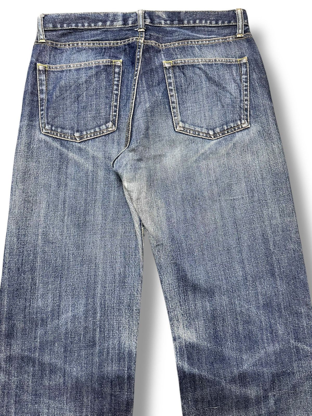 Japanese Brand Vintage Uniqlo Distressed Baggy Loose Style Jeans With Faded Size US 32 / EU 48 - 5 Thumbnail
