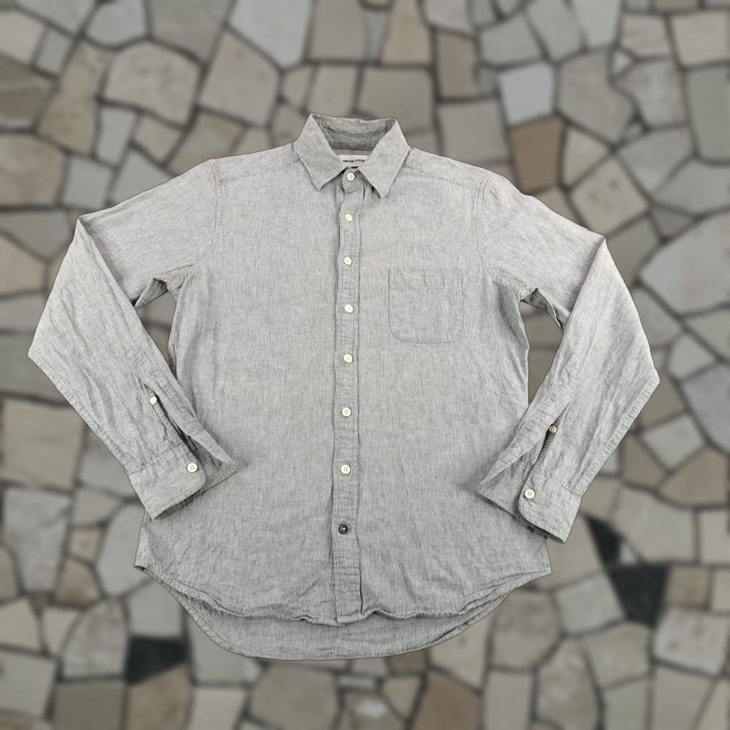 Taylor Stitch Taylor Stitch Shirt Men Small Size 38 Gray Linen Striped Button-Up Long Sleeve Casual Size US S / EU 44-46 / 1 - 1 Thumbnail