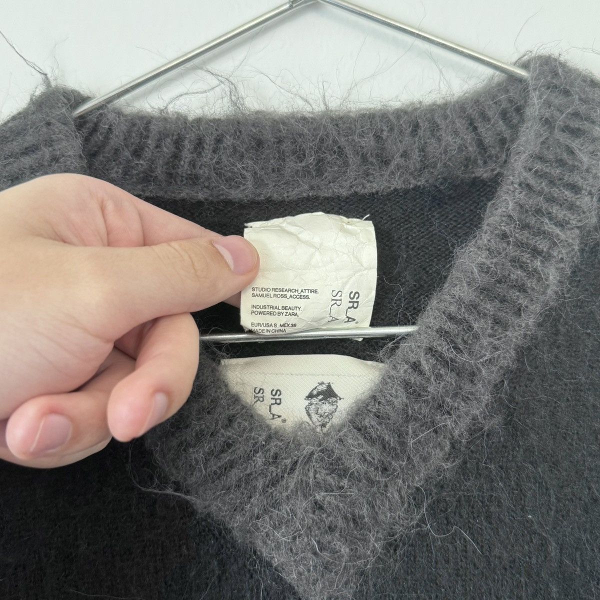 Samuel Ross Zara x Samuel Ross SR_A Shaggy Contrast Wool Blend Sweater Size US S / EU 44-46 / 1 - 5 Thumbnail