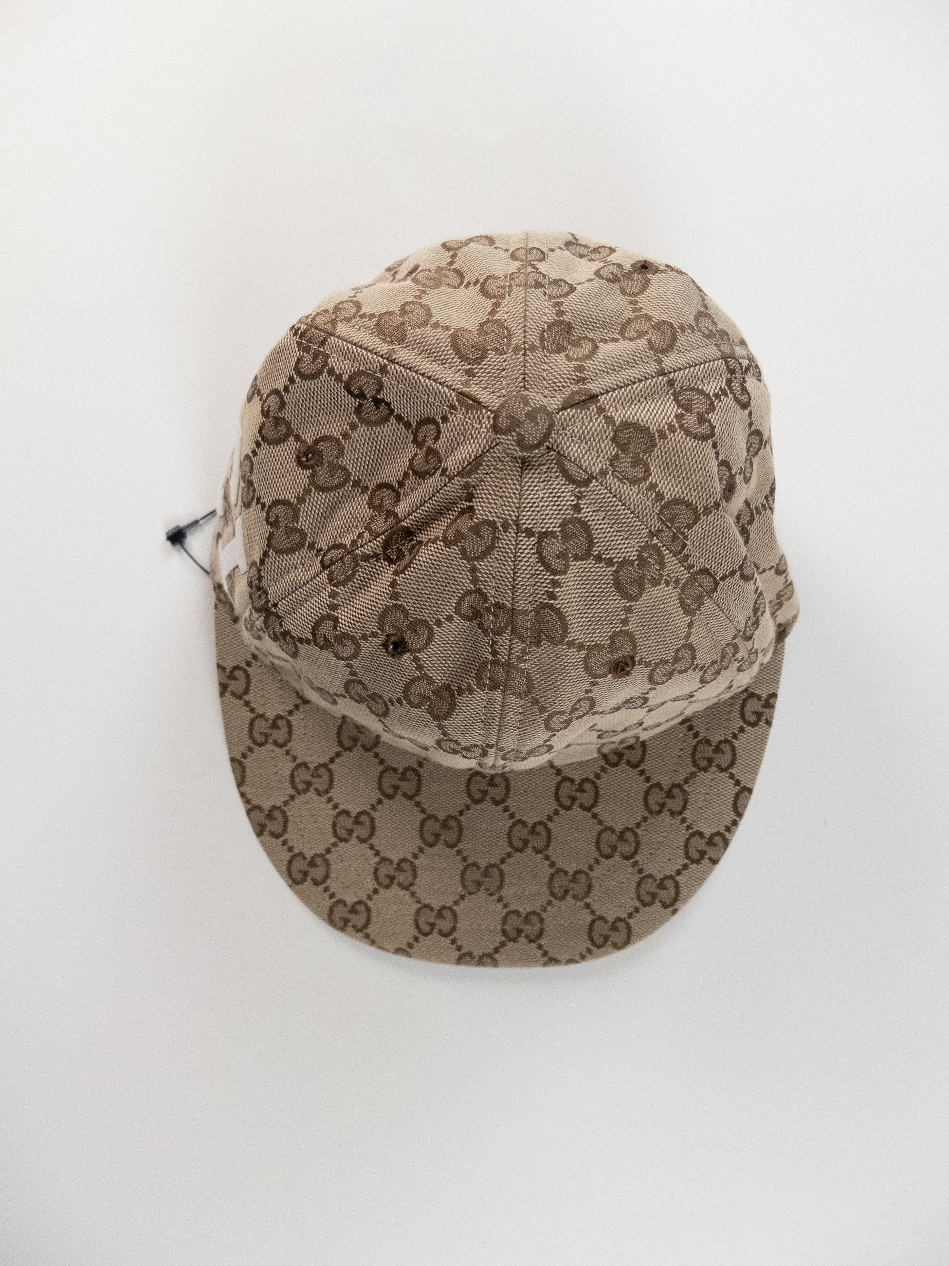 Gucci GUCCI beige GG Web logo canvas baseball cap Medium NWT Size ONE SIZE - 7 Thumbnail