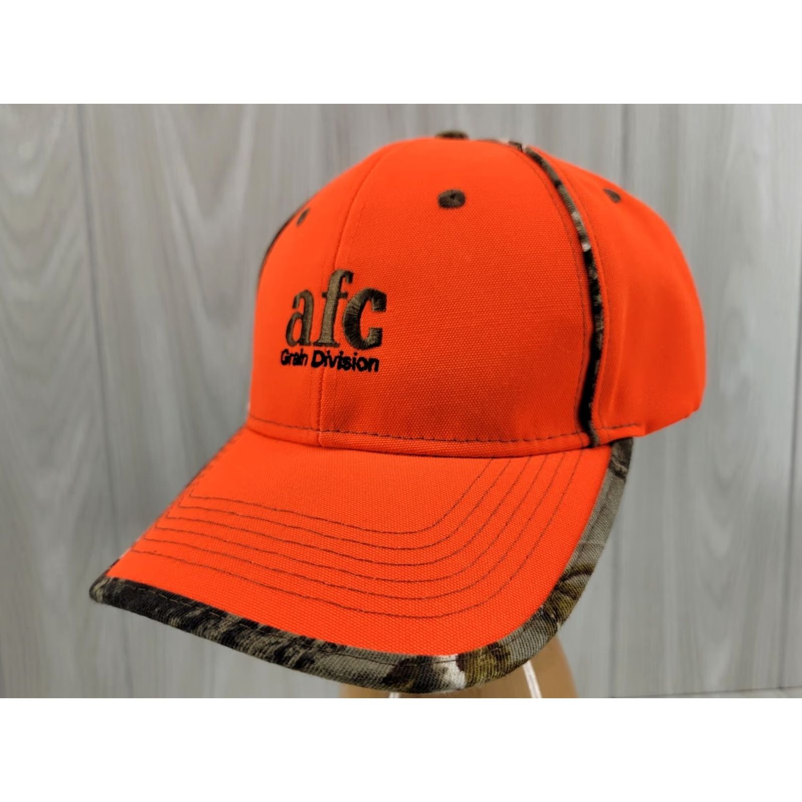 Hunter Cap America AFC Grain Division Hunters Camouflage Orange Hat Mens Adjustable Orange Camouflage Baseball Cap Mens Size ONE SIZE - 2 Thumbnail