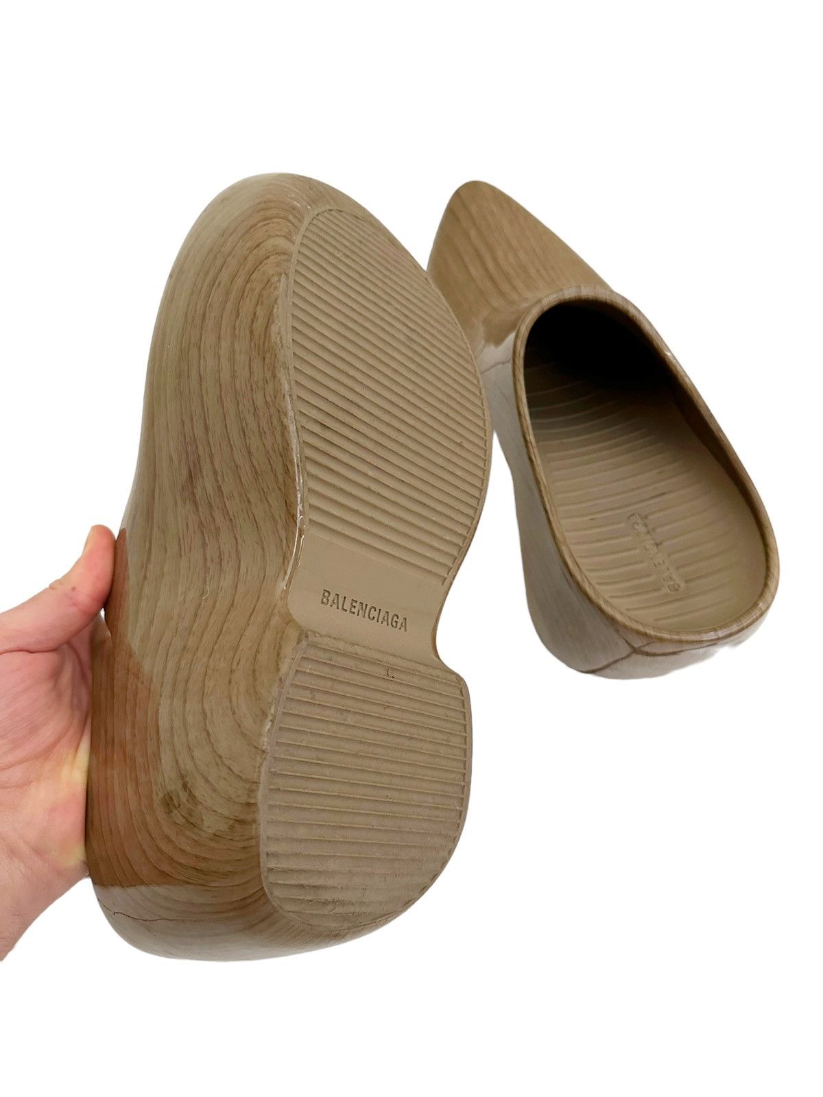 Balenciaga Sz43 2023 Limited Wood Technoclog Clog Size US 10 / EU 43 - 6 Thumbnail