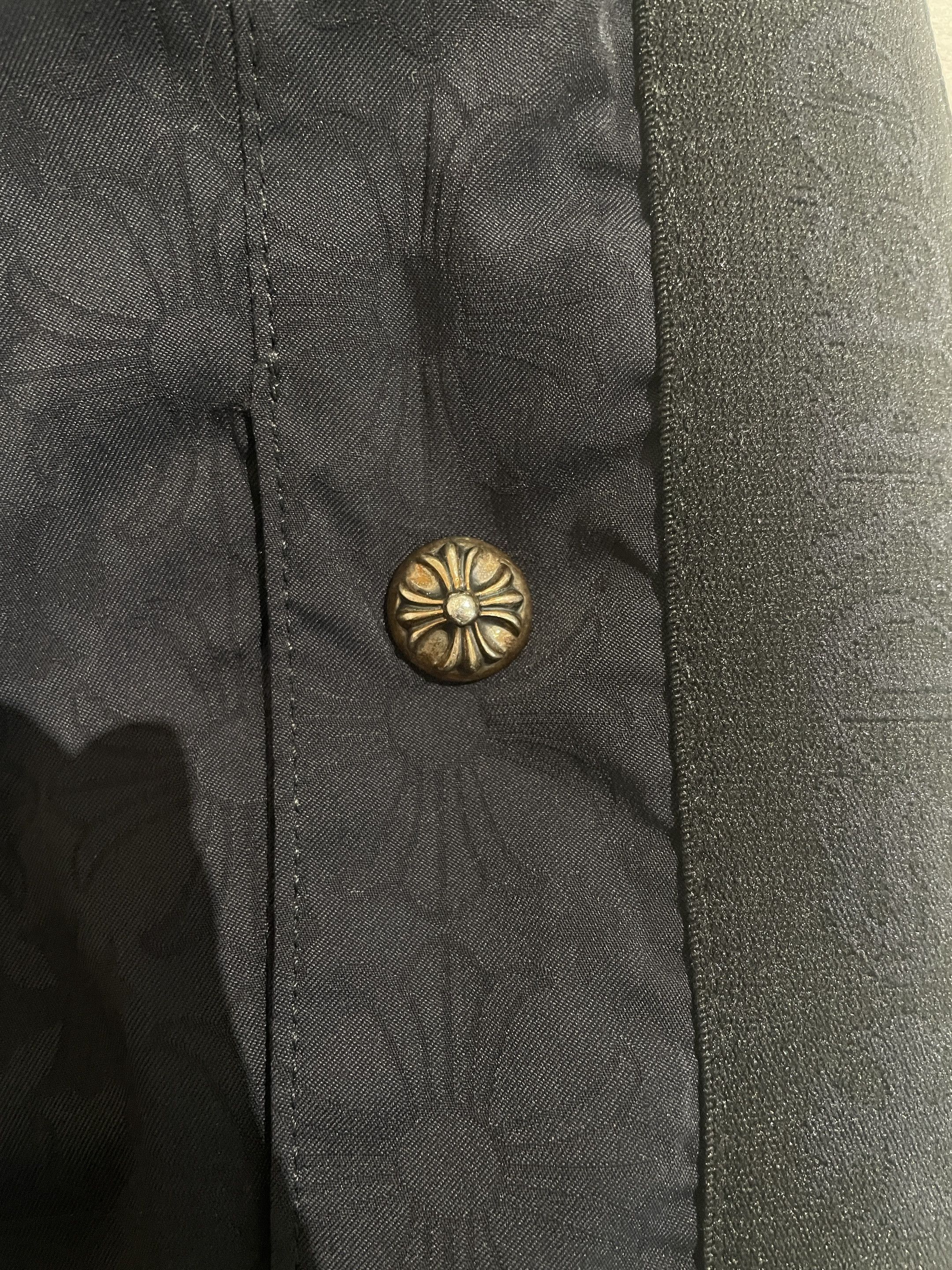 Chrome Hearts Chrome Hearts Cross Silver Buttons Horseshoe Track Pants Size US 39 - 4 Thumbnail