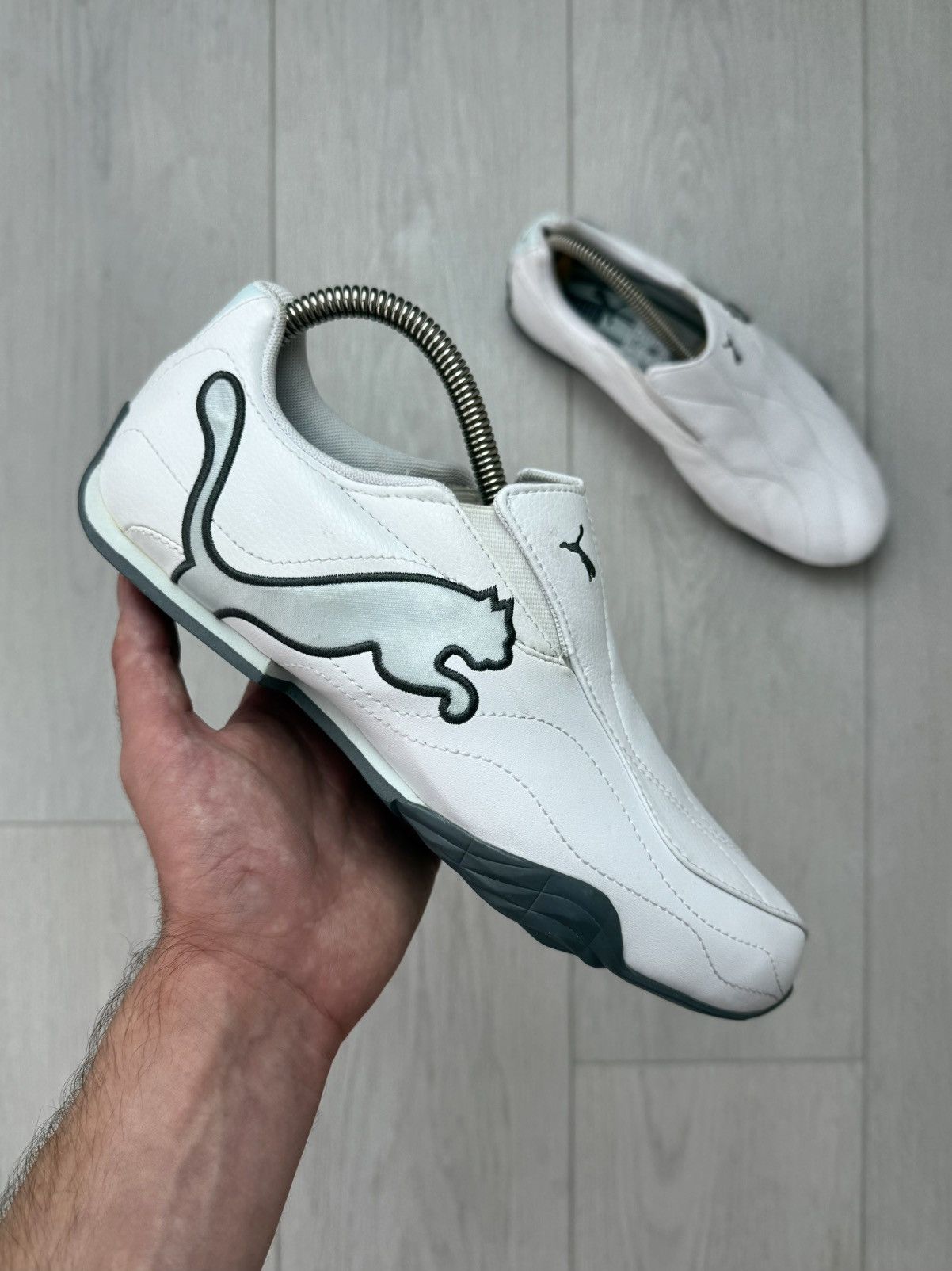 Puma Vintage Puma Future Cat Slip-On Leather Sneakers Racing Size US 5.5 / IT 35.5 - 2 Thumbnail