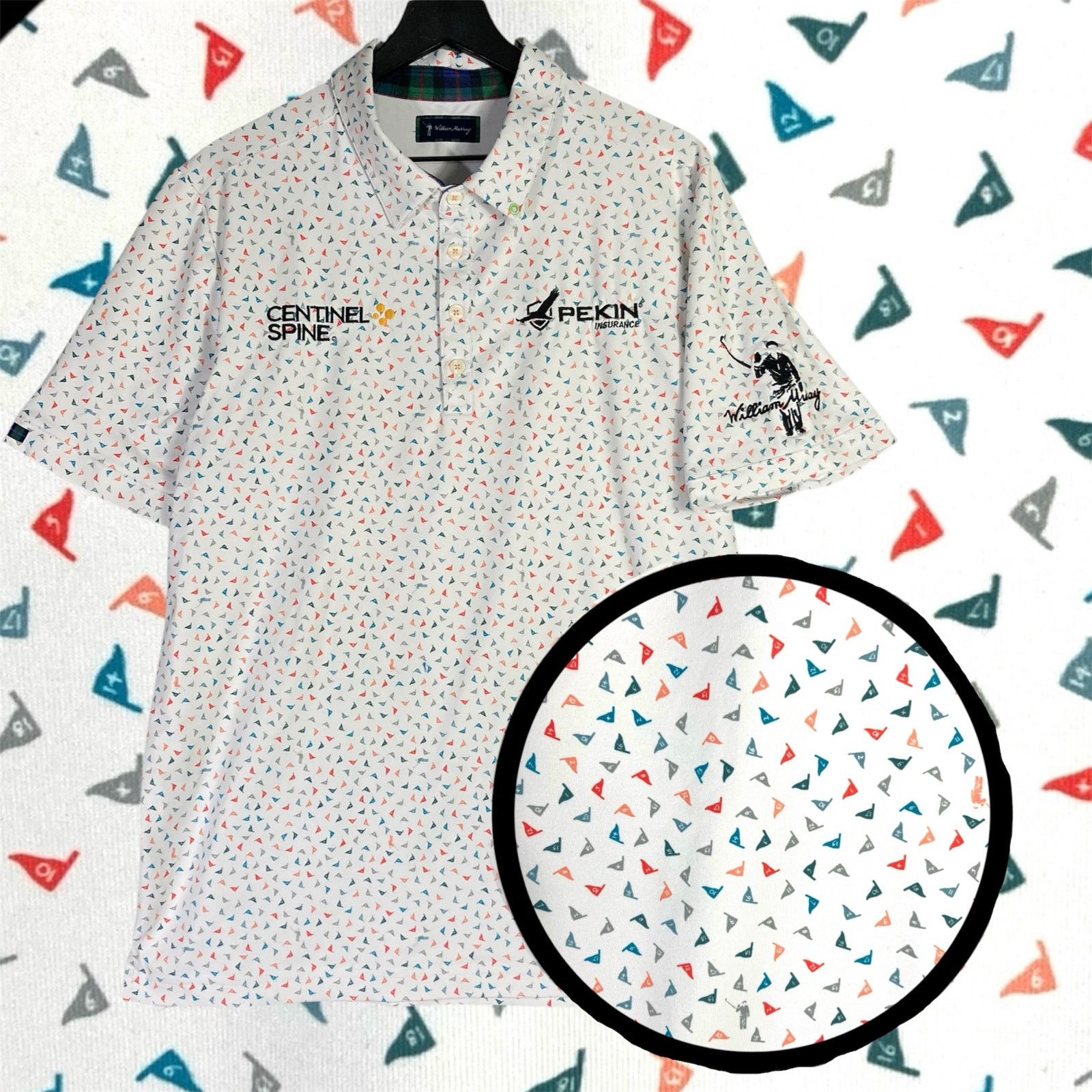 Other Men's Golf Polo Shirt L Multicolor Geometric Short Sleeve Size US L / EU 52-54 / 3 - 1 Thumbnail
