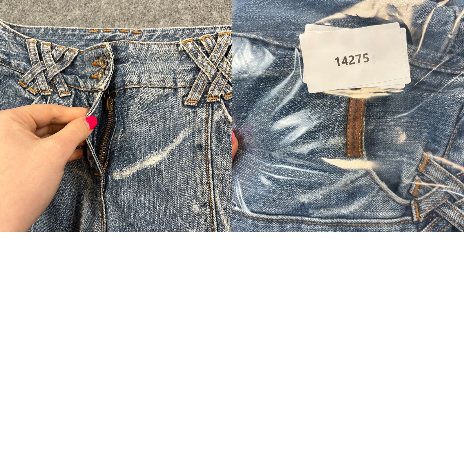 Dolce & Gabbana VINTAGE Dolce&Gabbana Jeans Bootcut Flare 24 32 UK 6 Low Rise Panel 5-Pocket Denim Blue Womens Jeans Size 28" / US 6 / IT 42 - 9 Thumbnail