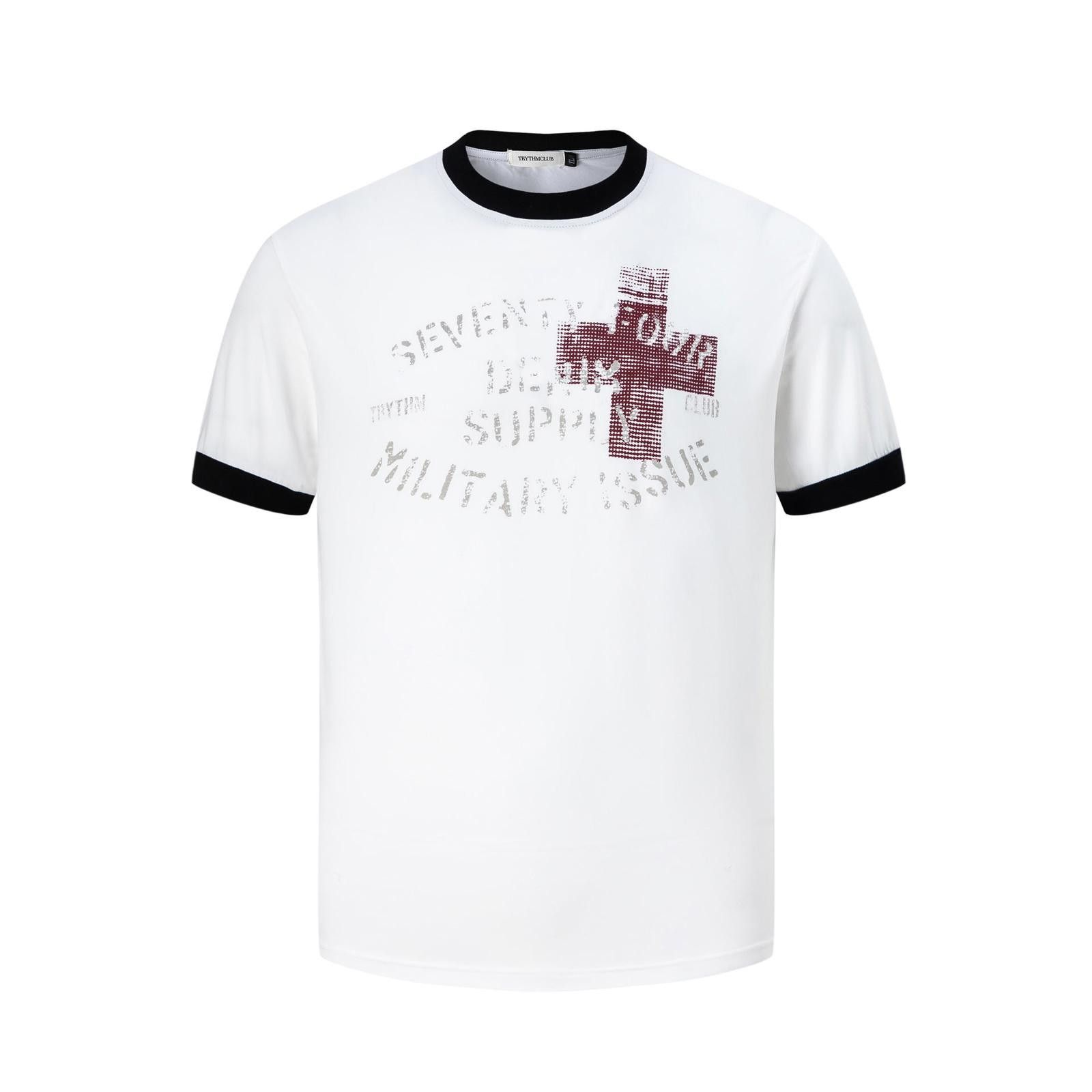 Other Military Issue Cross Graphic Ringer Tee Fitted Cotton Print Size US M / EU 48-50 / 2 - 4 Thumbnail
