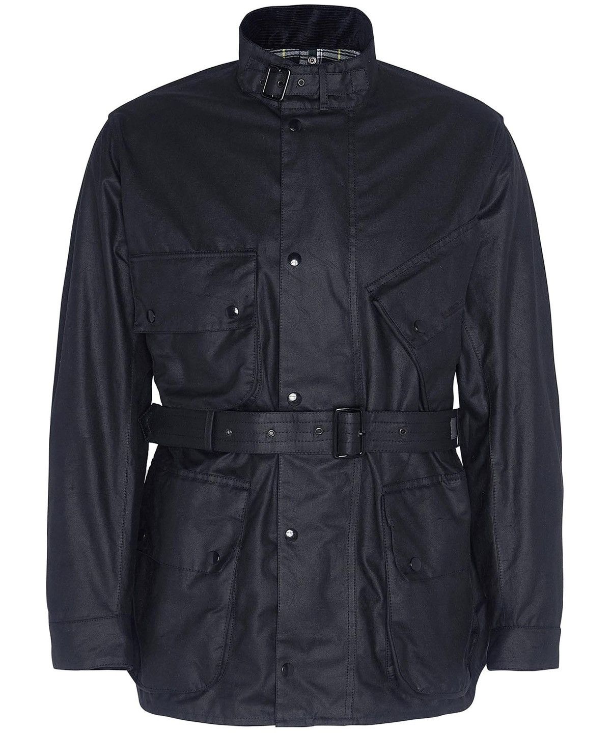 Barbour Barbour International A7 Wax Jacket Black Belted Moto Biker Size US S / EU 44-46 / 1 - 2 Thumbnail