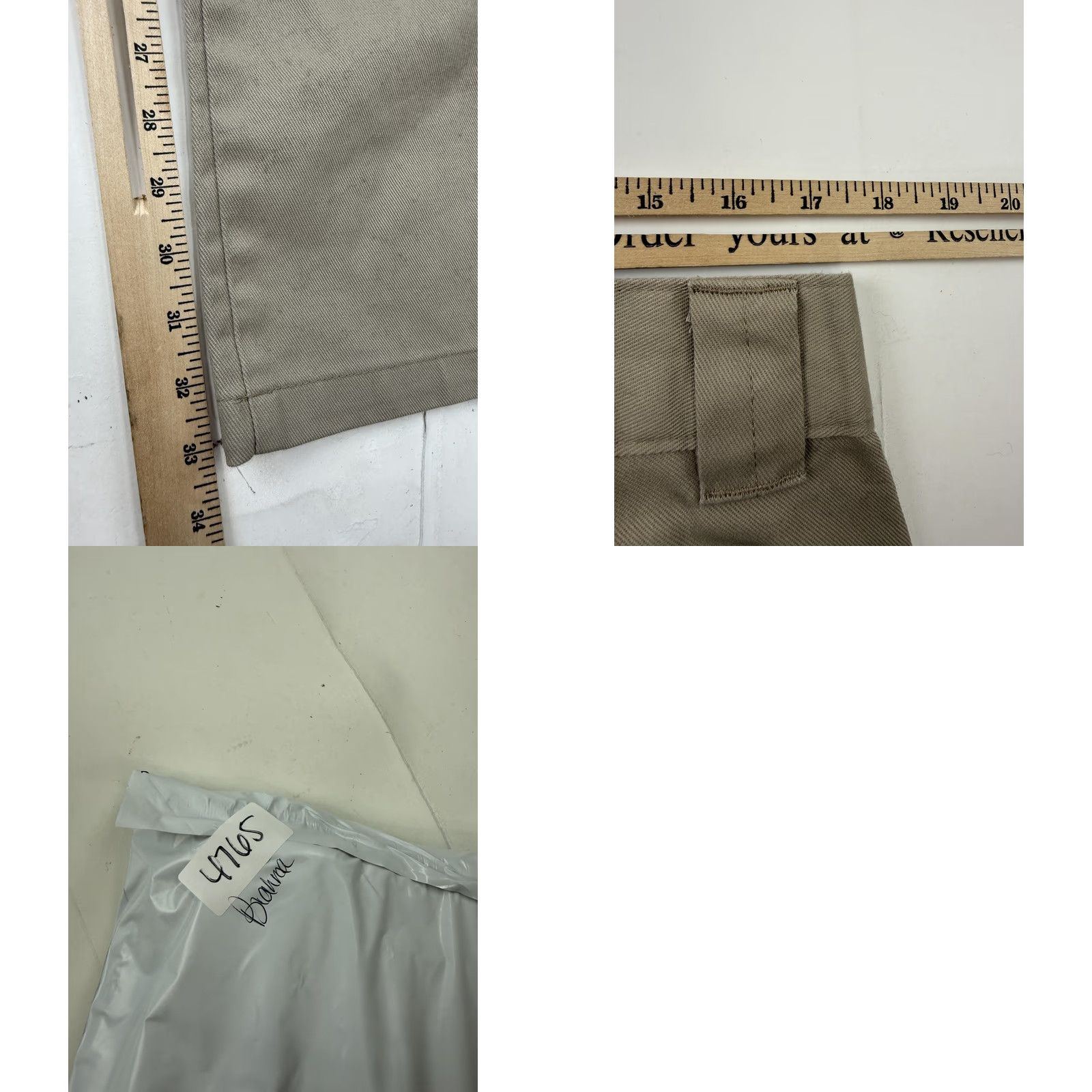 Vintage Brahma Mens Khakis Pants 34x33 Beige Workwear Canvas Regular Fit Front Flat Front Pockets Zip Button Mens Size US 34 / EU 50 - 8 Thumbnail