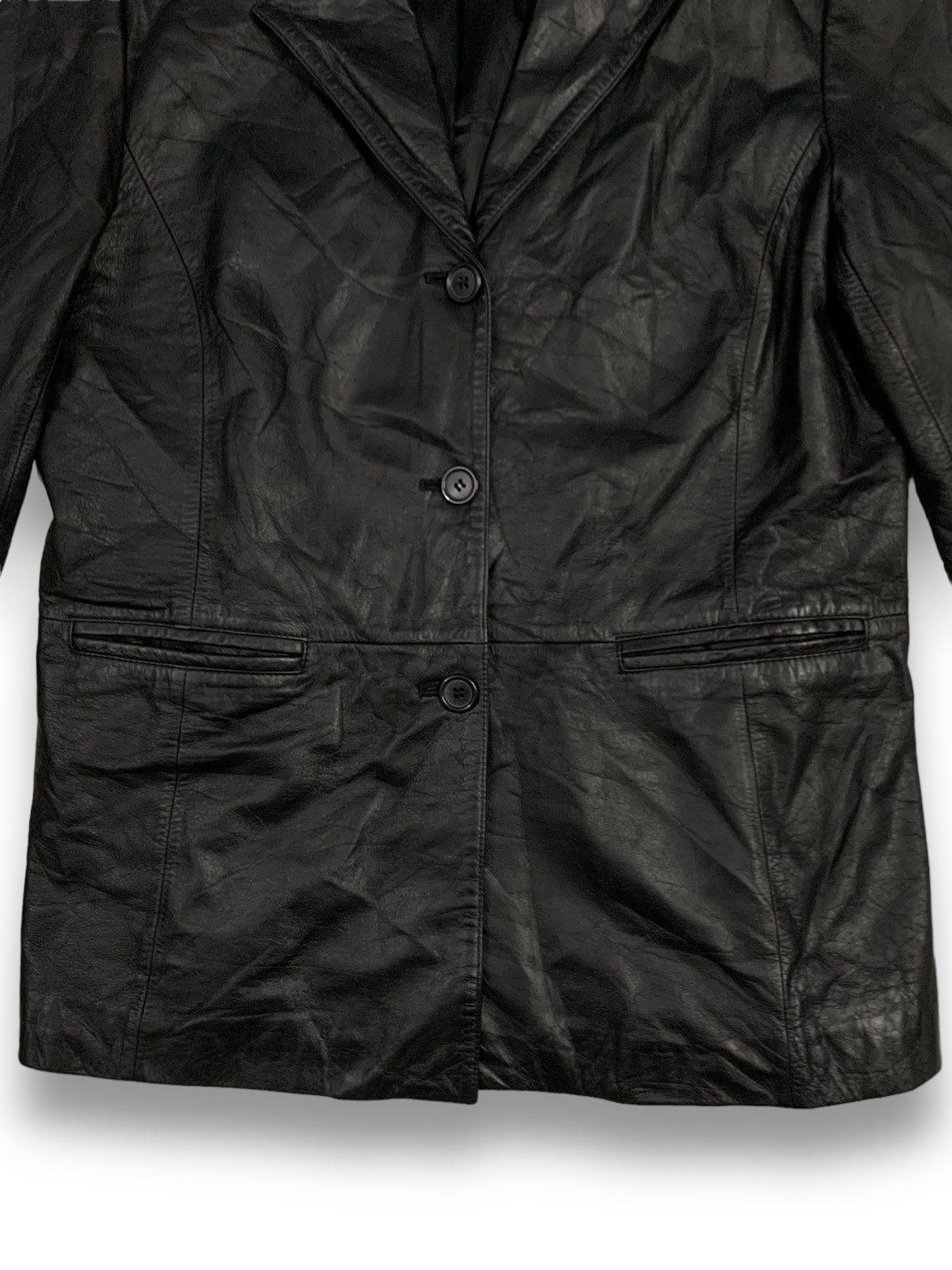 PPFM Vintage Japanese Brand PPFM Cowhide Leather Blazer Jacket Size US M / EU 48-50 / 2 - 8 Thumbnail