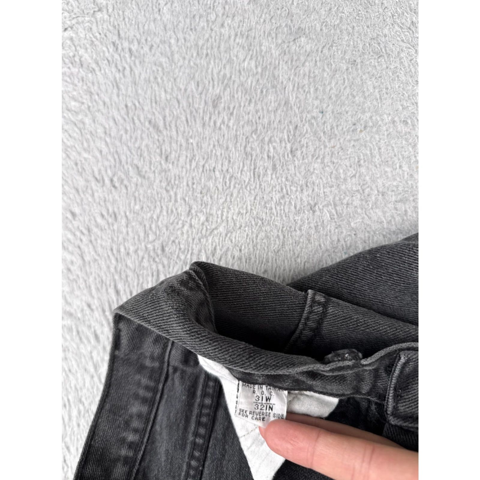 Big Dogs VINTAGE Bugle Boy Jeans Mens 31x32 Black Gray Denim Straight Leg Zip Fly 90s Size US 31 - 6 Thumbnail