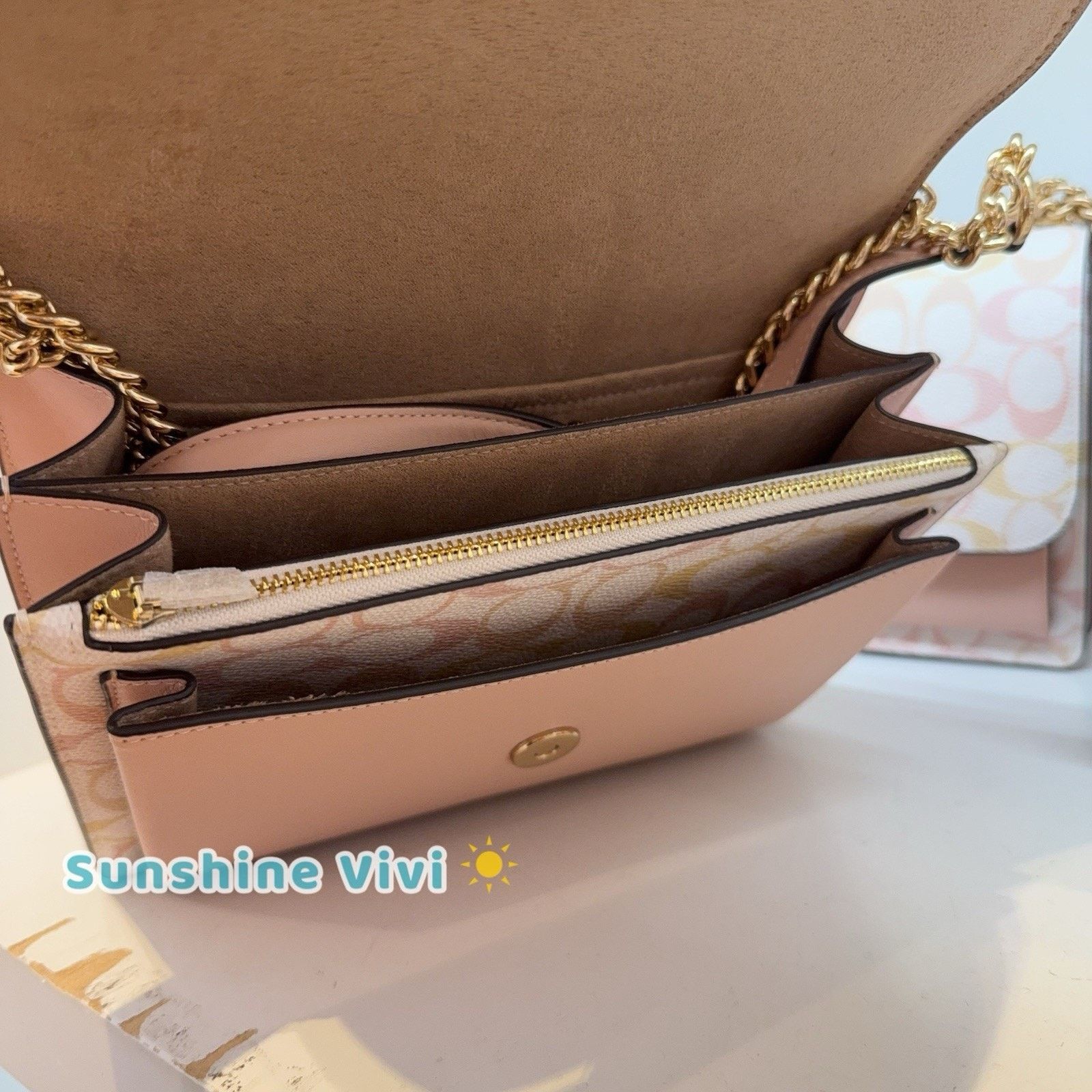 Coach NWT Coach Klare Crossbody Bag Canvas CDZ07 Chalk/Pink Size ONE SIZE - 7 Thumbnail
