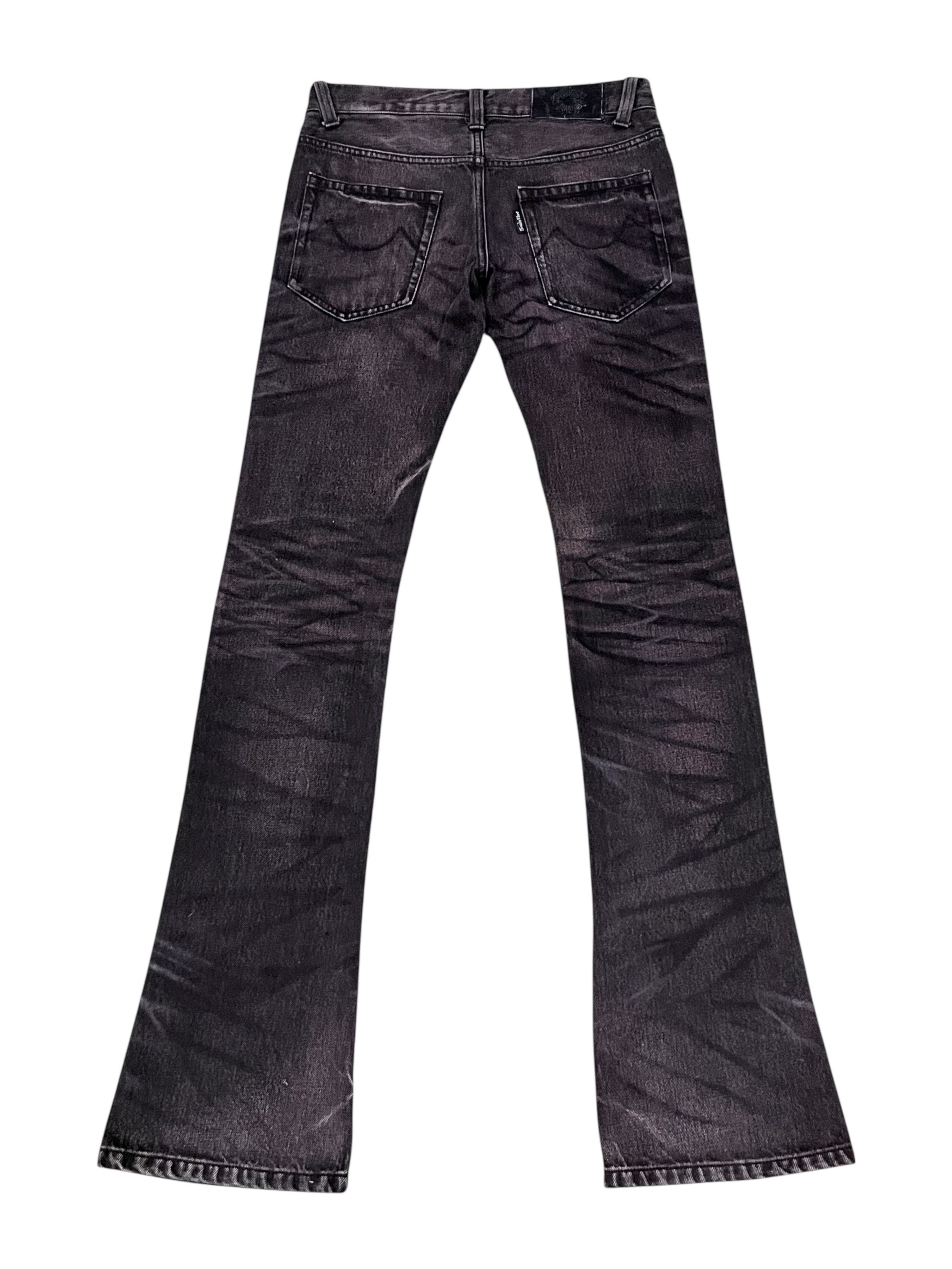 Tornado Mart Vintage Tornado Mart Clawmark tiger Flare Denim 27" Size US 27 - 2 Thumbnail