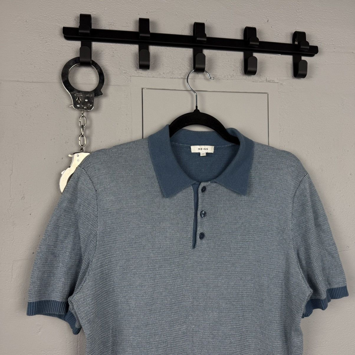 Reiss Vintage Reiss Polo Shirt Light Blue Size US M / EU 48-50 / 2 - 2 Thumbnail