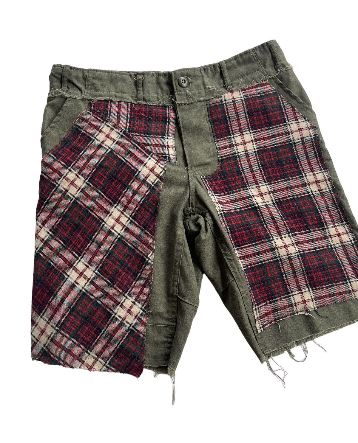 Japanese Brand Boy Minus One Tartan Patchwork Short Pants Size US 31 - 3 Thumbnail