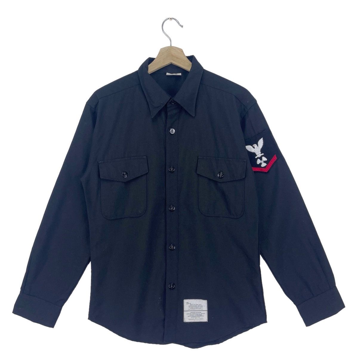 Vintage Vintage US Navy Officers Patches Button Shirt Size US M / EU 48-50 / 2 - 1 Thumbnail