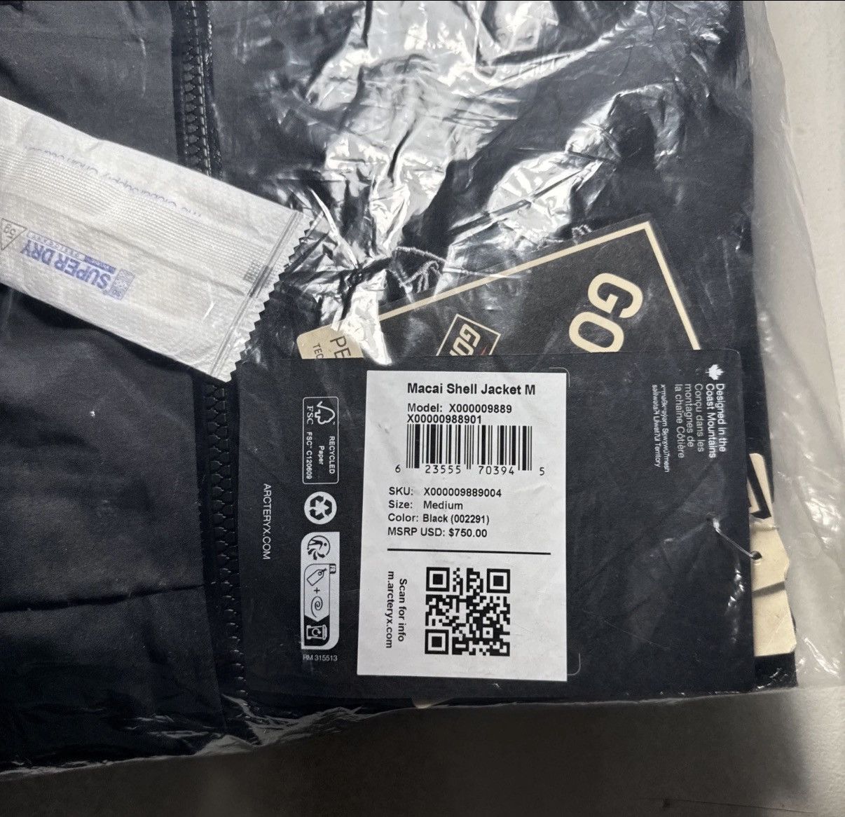Arc'teryx Arc'teryx Macai Shell Jacket - Men's M, Black *NEW* Size US M / EU 48-50 / 2 - 3 Thumbnail