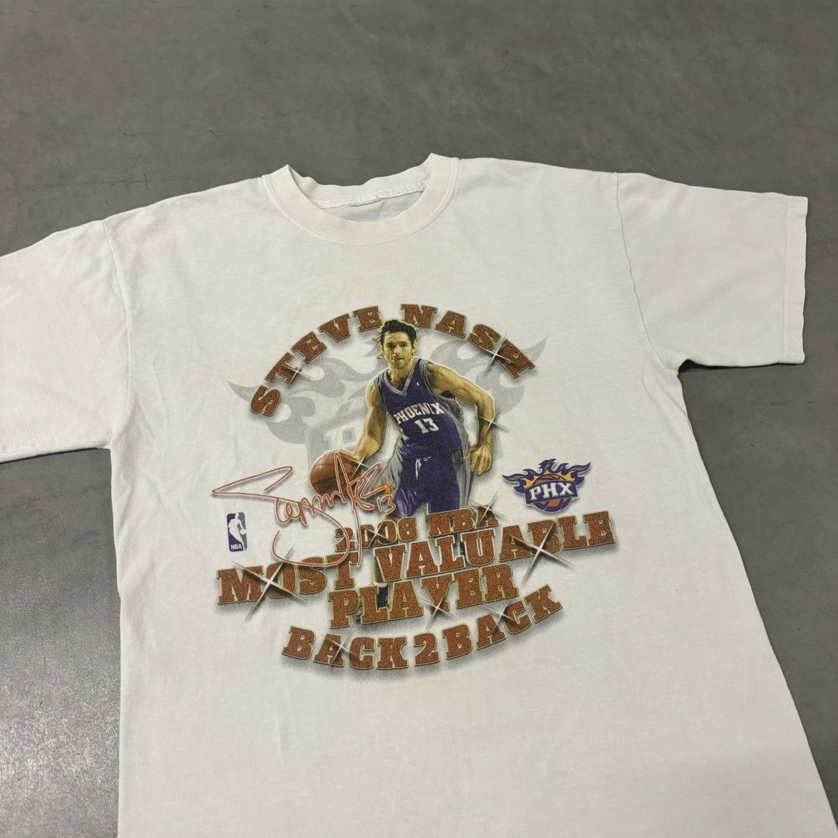 NBA Rare Vintage Steve Nash Phoenix Suns MVP 2006 T-Shirt Size US L / EU 52-54 / 3 - 2 Thumbnail