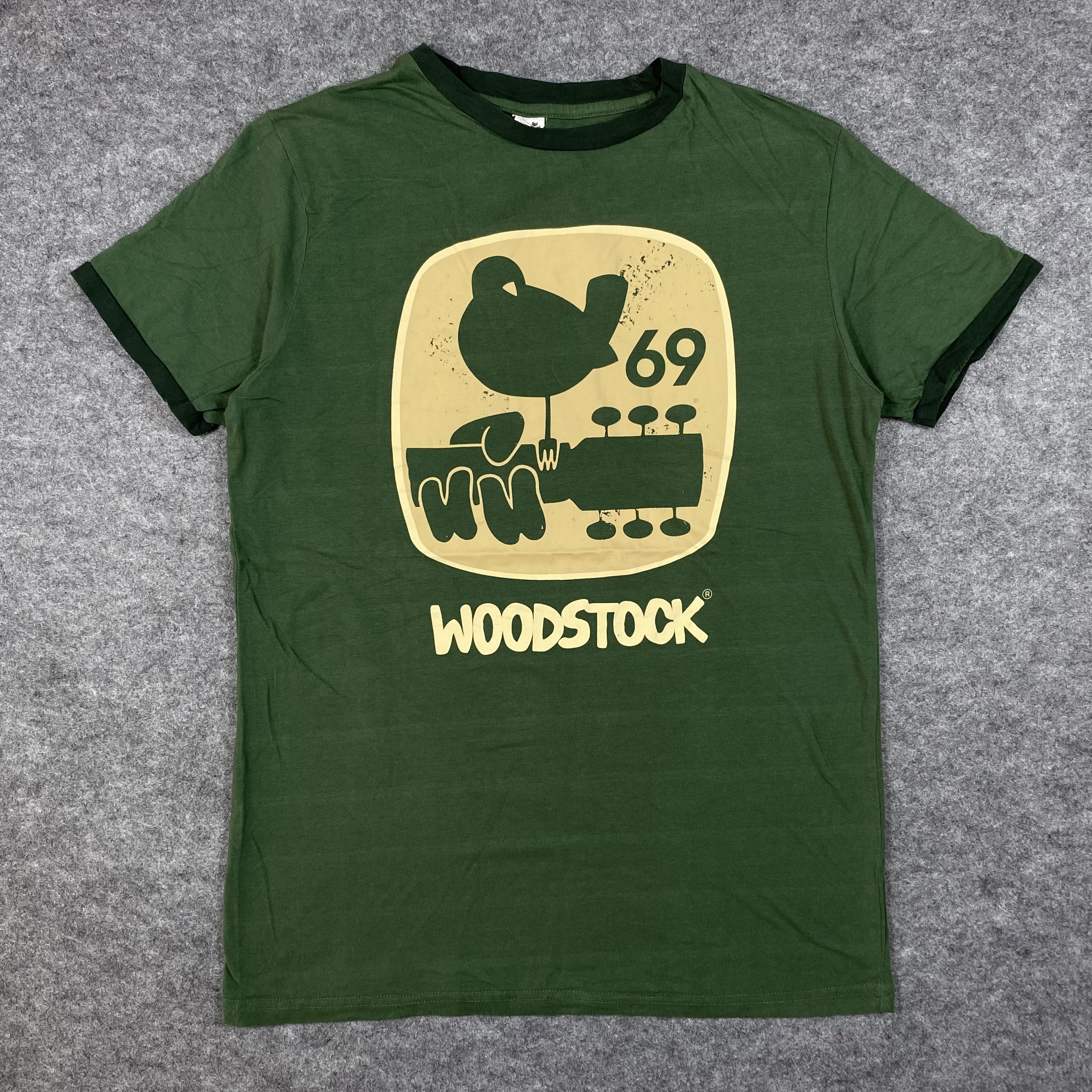 Woodstock 1969 "Bird on Guitar" Ringer Tee-M060