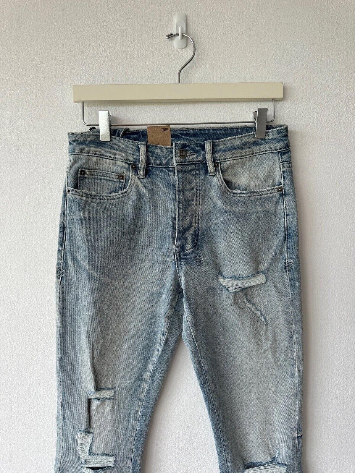 Ksubi new Ksubi mens denim jean chitch 29 slim punk blue trashed Size US 29 - 2 Thumbnail