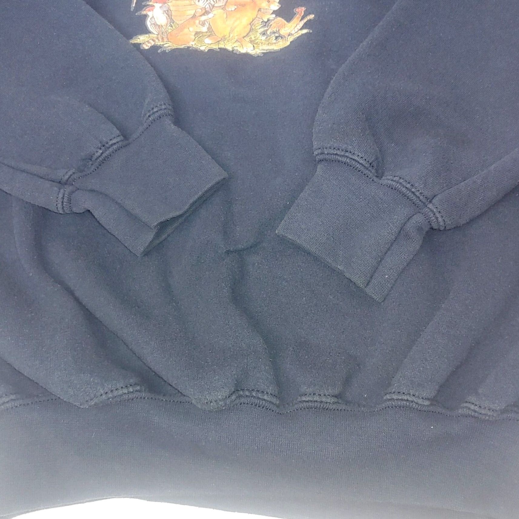 Vintage Gilkdan Noahs Ark Sweatshirt M Blue Crewneck Christian Bible Animal Religious Graphic Pullover Regular Womens Size M / US 6-8 / IT 42-44 - 7 Thumbnail